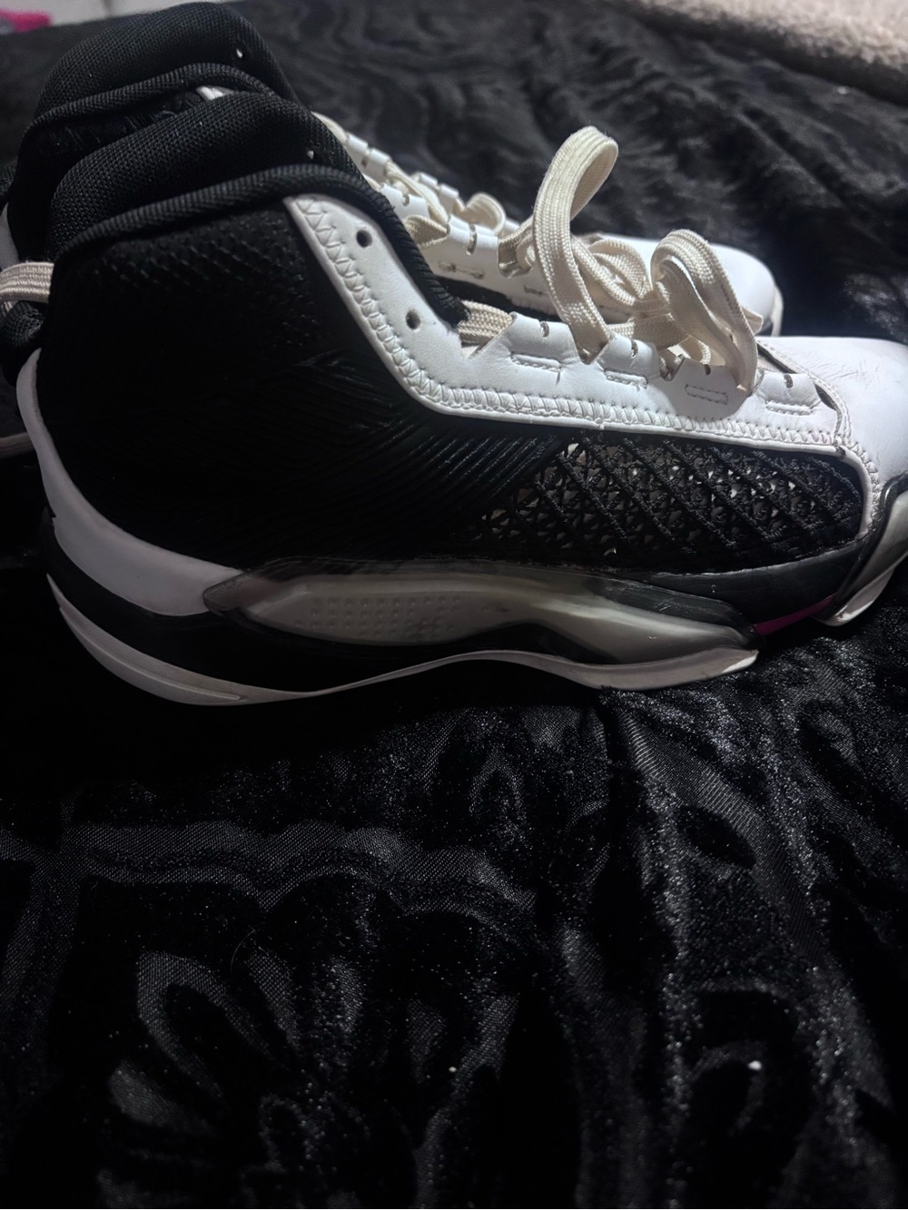 Jordan Kids Black and White High-Top Sneakers